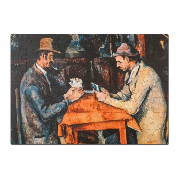 Drewniane puzzle A3 Paul Cezanne "Gracze w karty".